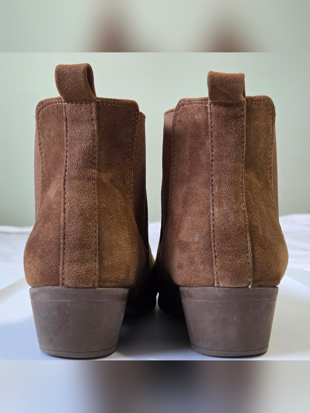 Dunes Jagger Cognac Faux Suede Chelsea Boots 8.5W 🌵 Sz 8.5 W/Wide Boho Chic - Picture 7 of 15